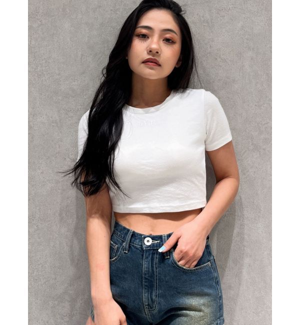 GYDA「BACK OPEN bijou heartトップス」|Tシャツ・カットソー|