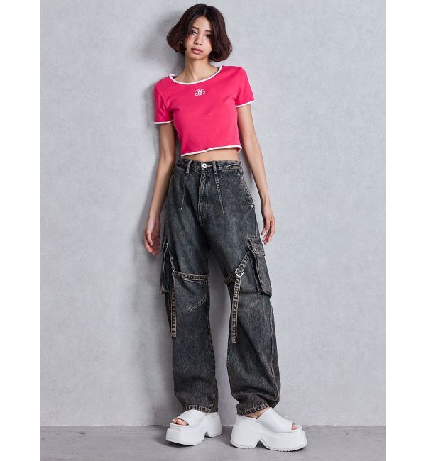 GYDA「Symmetry GYDAバイカラーTシャツ」|Tシャツ・カットソー|