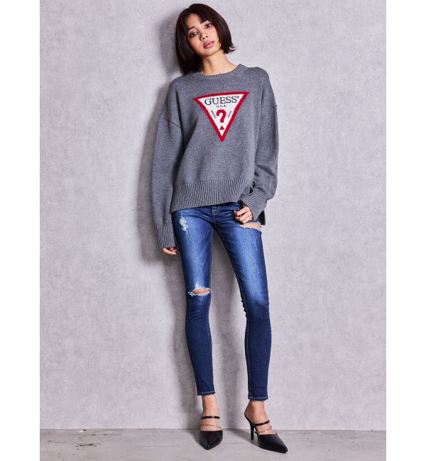 GYDA「GUESS GJ LS CN BIG TRIANGLE SWTR」|ニット・セーター|