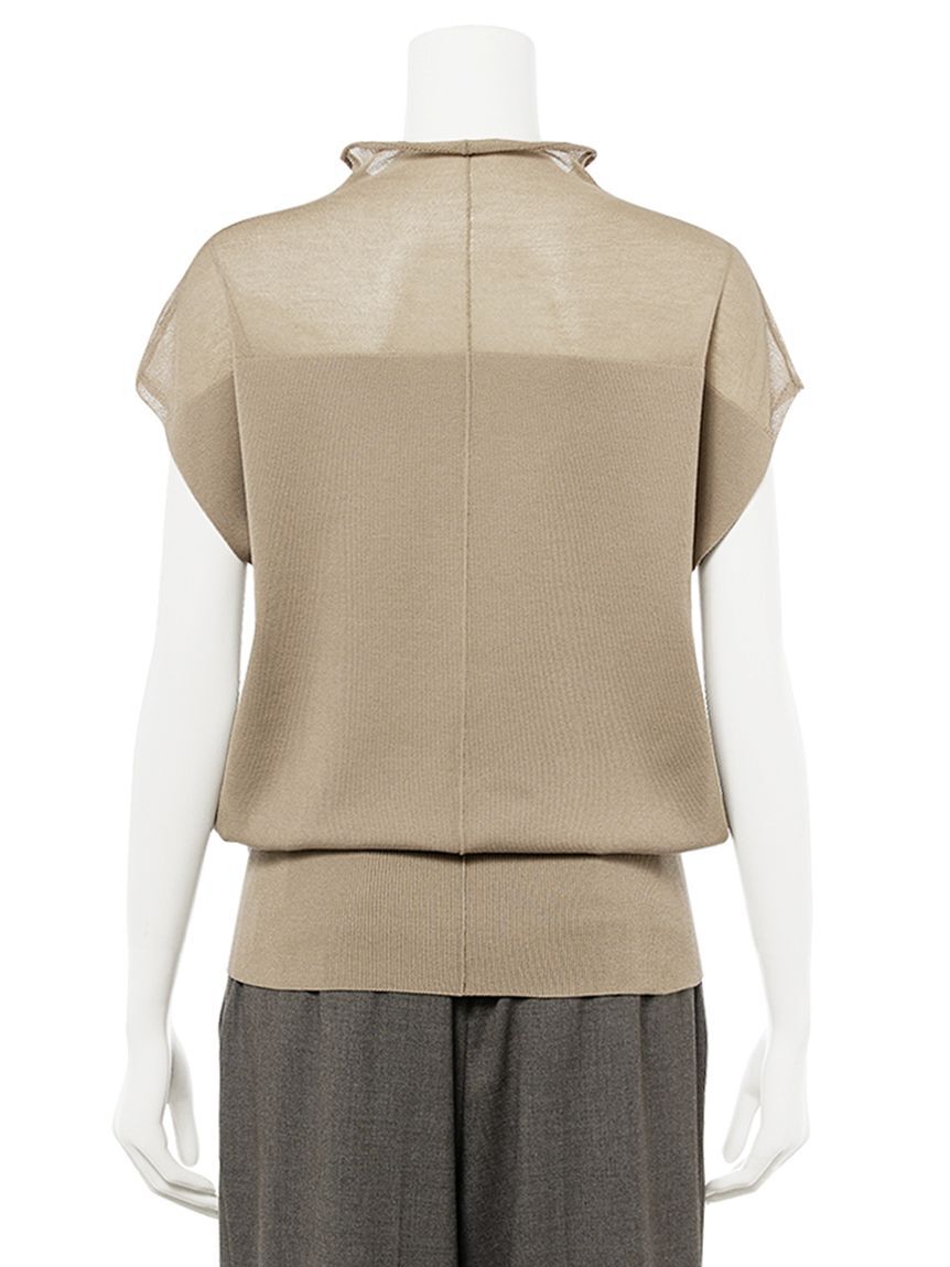 Mila Owen「ハイネックブラウジングシアーニット」|Tシャツ・カットソー|