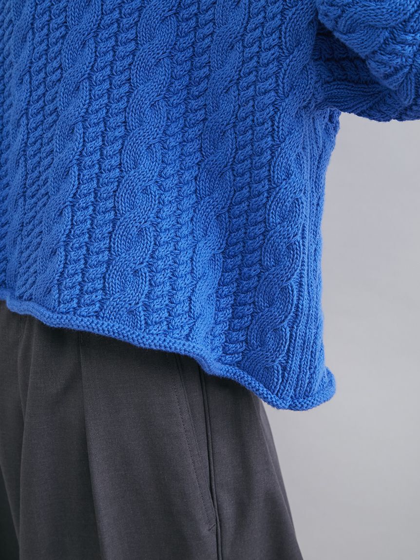 Mila Owen「ショートヘムケーブルニット」|ニット・セーター|