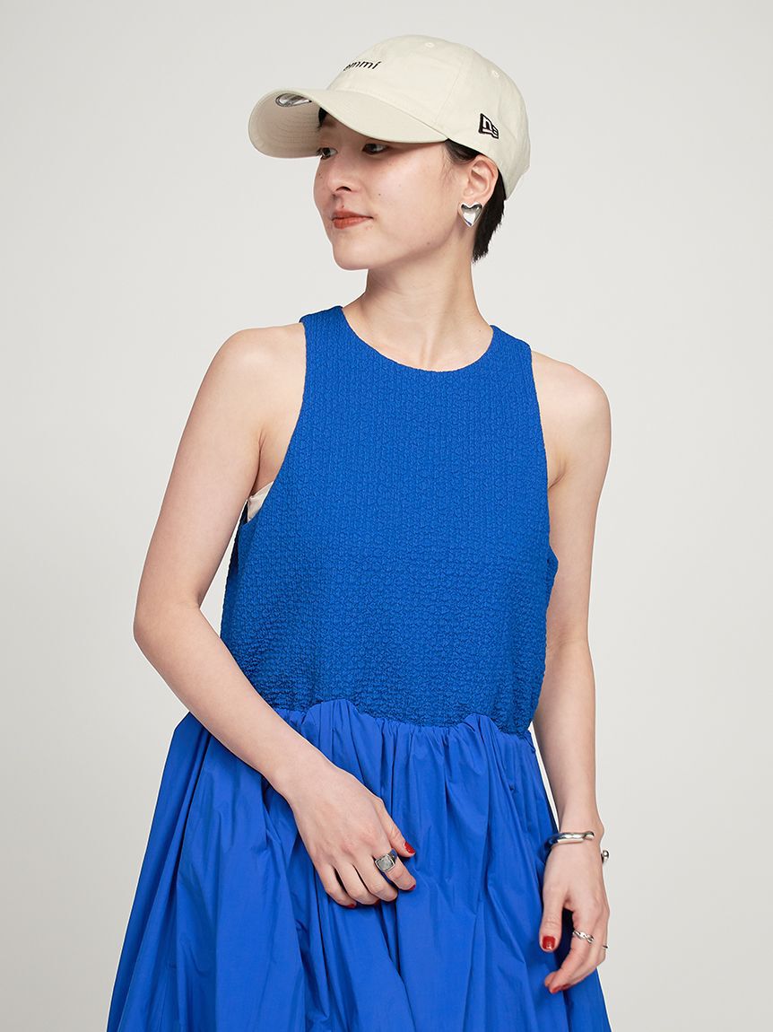 emmi atelier「膨れジャガードカットドッキングワンピース」|ワンピース|