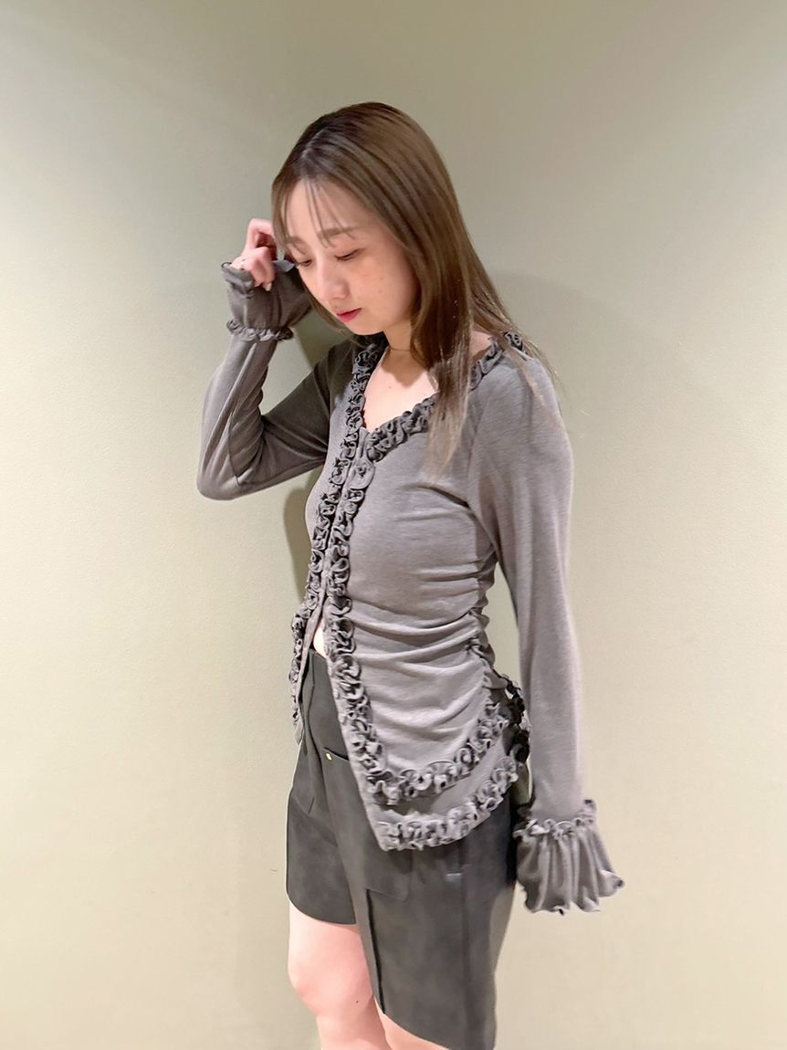 FURFUR「【WEB限定カラー】フリルカーディガン」|カーディガン|