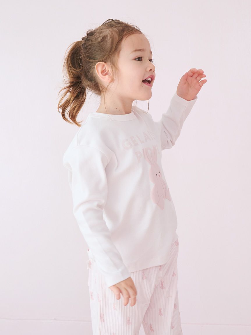 GELATO PIQUE KIDS & BABY「【KIDS】ぬいぐるみワンポイントロンT」|ルームウェア|