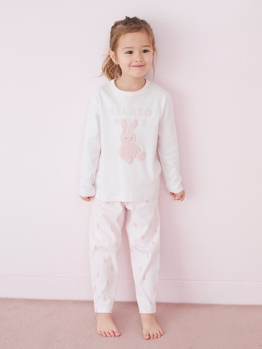 GELATO PIQUE KIDS & BABY「【KIDS】ぬいぐるみワンポイントロンT」|ルームウェア|