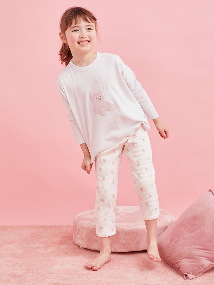 GELATO PIQUE KIDS & BABY「【KIDS】ぬいぐるみワンポイントロンT」|ルームウェア|