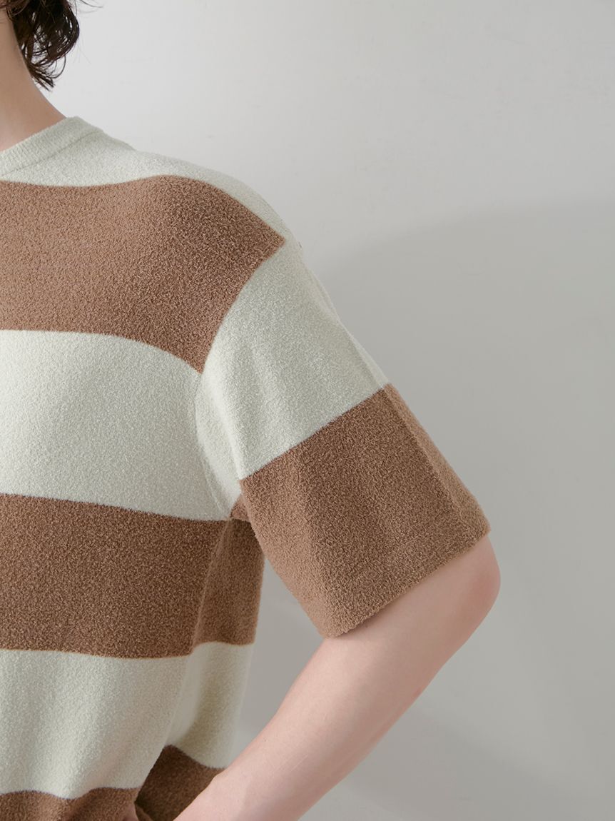 GELATO PIQUE HOMME「【HOMME】スムーズィーliteクール2ボーダープルオーバー」|プルオーバー|