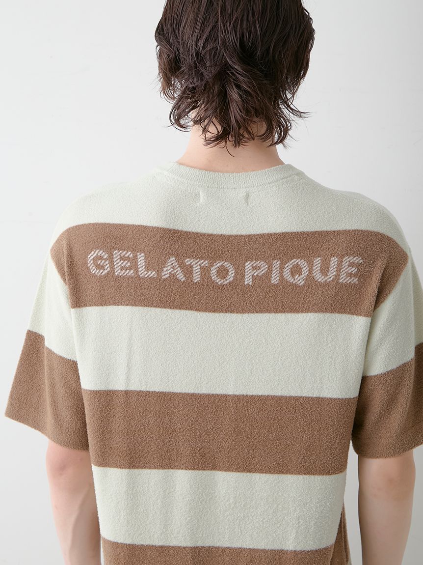 GELATO PIQUE HOMME「【HOMME】スムーズィーliteクール2ボーダープルオーバー」|プルオーバー|