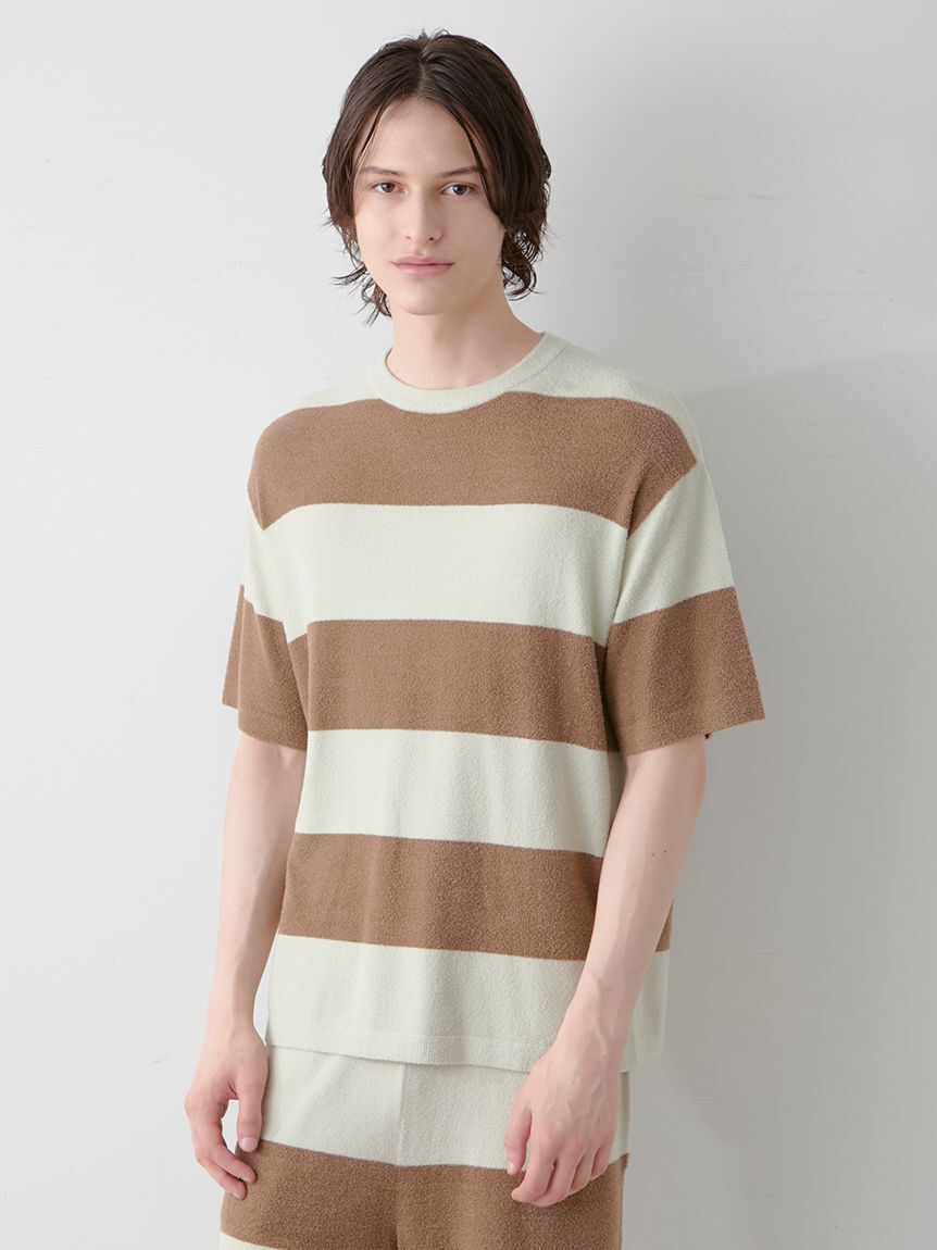 GELATO PIQUE HOMME「【HOMME】スムーズィーliteクール2ボーダープルオーバー」|プルオーバー|