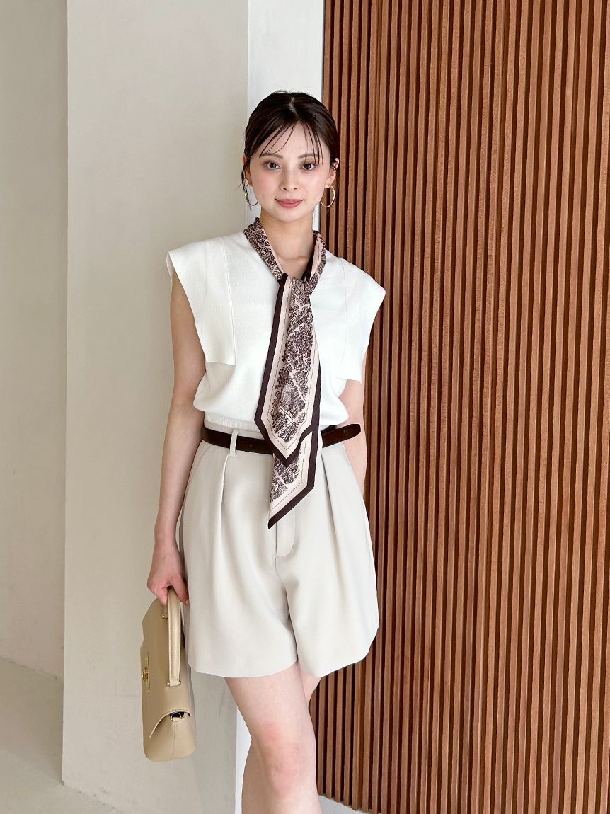 SNIDEL「Sustainableタイセットノースリニットプルオーバー」|ニット・セーター|