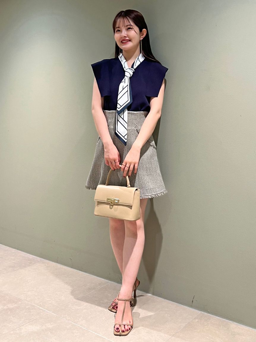 SNIDEL「Sustainableタイセットノースリニットプルオーバー」|ニット・セーター|