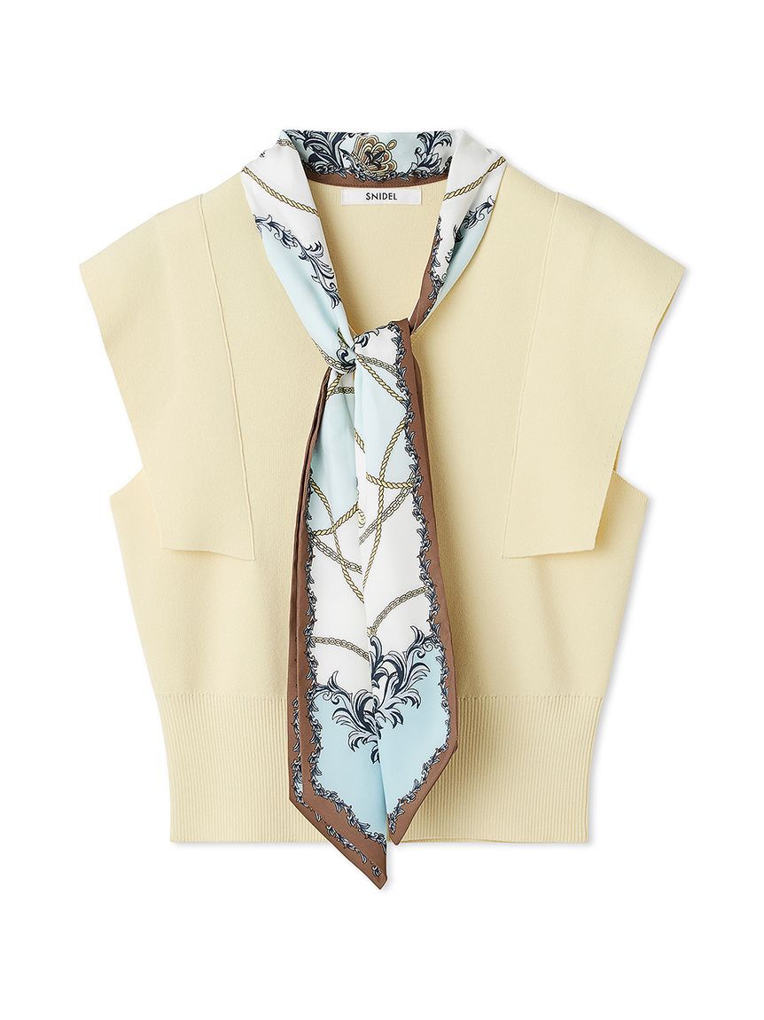 SNIDEL「Sustainableタイセットノースリニットプルオーバー」|ニット・セーター|