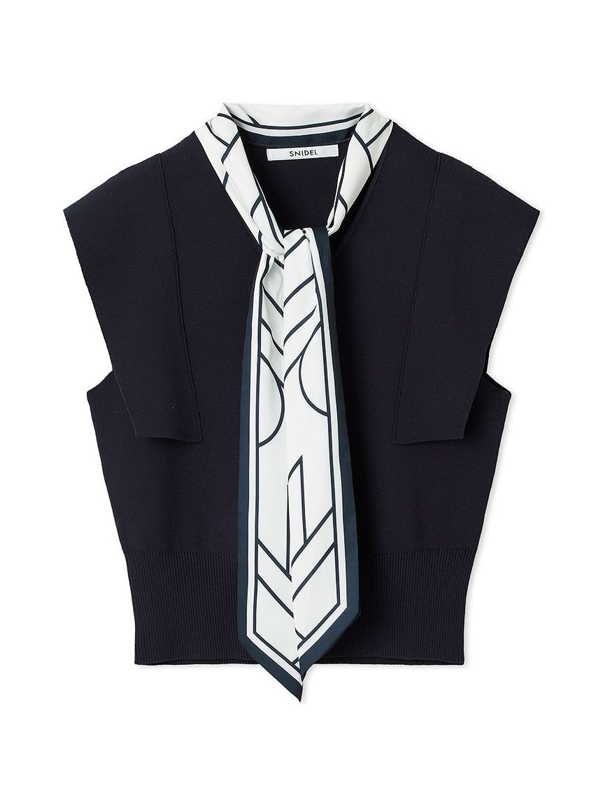 SNIDEL「Sustainableタイセットノースリニットプルオーバー」|ニット・セーター|