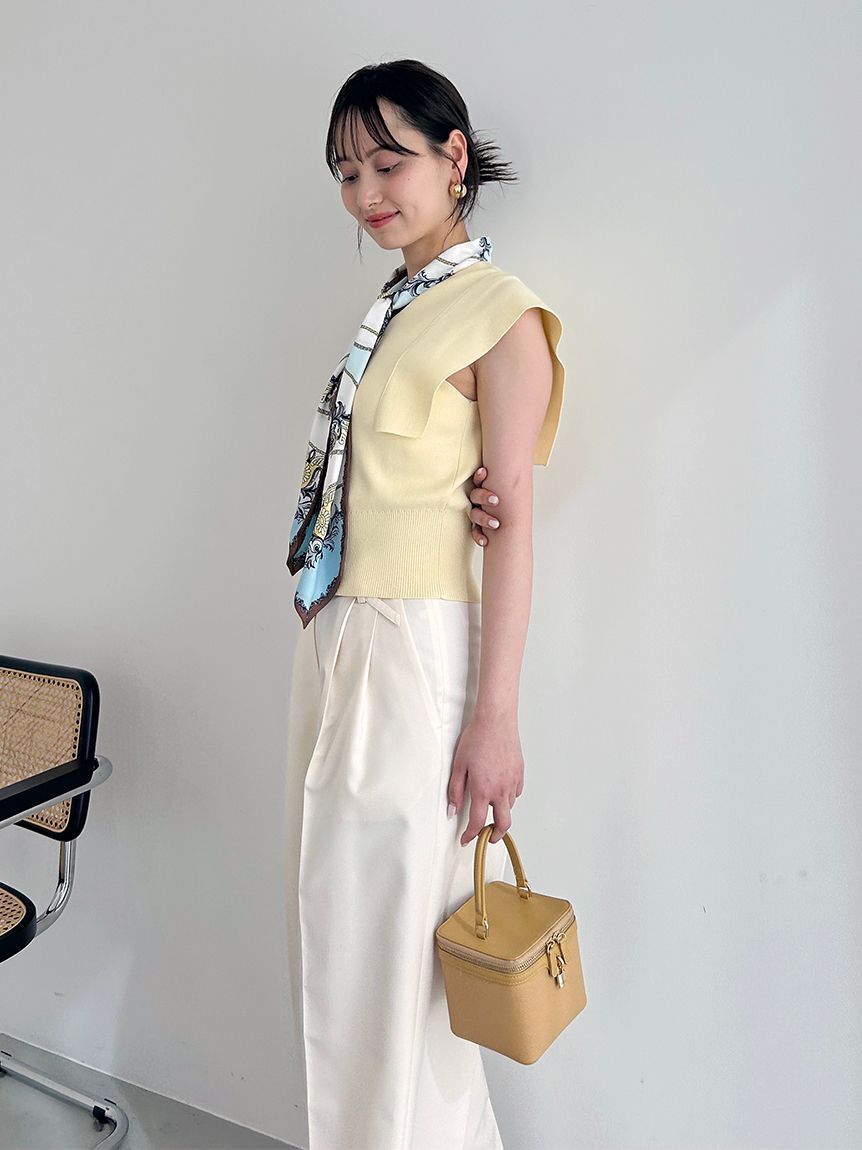 SNIDEL「Sustainableタイセットノースリニットプルオーバー」|ニット・セーター|