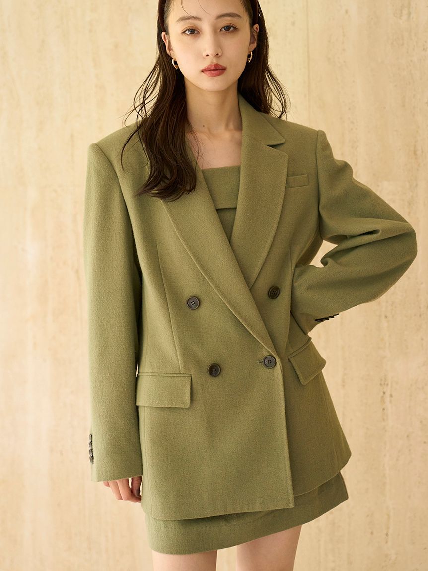 SNIDEL「オーバーサイズウールジャケット」|テーラードジャケット|