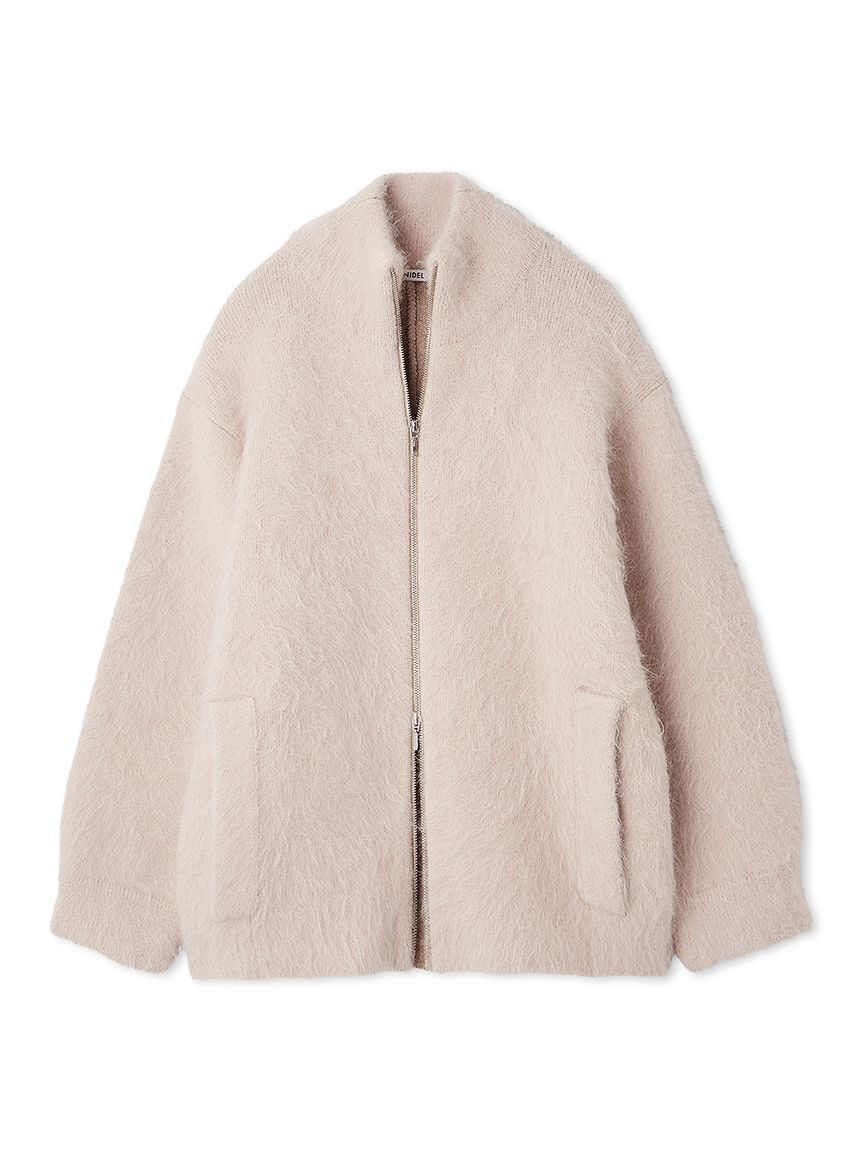 SNIDEL「アルパカシャギージップコート」|ブルゾン・スタジャン|
