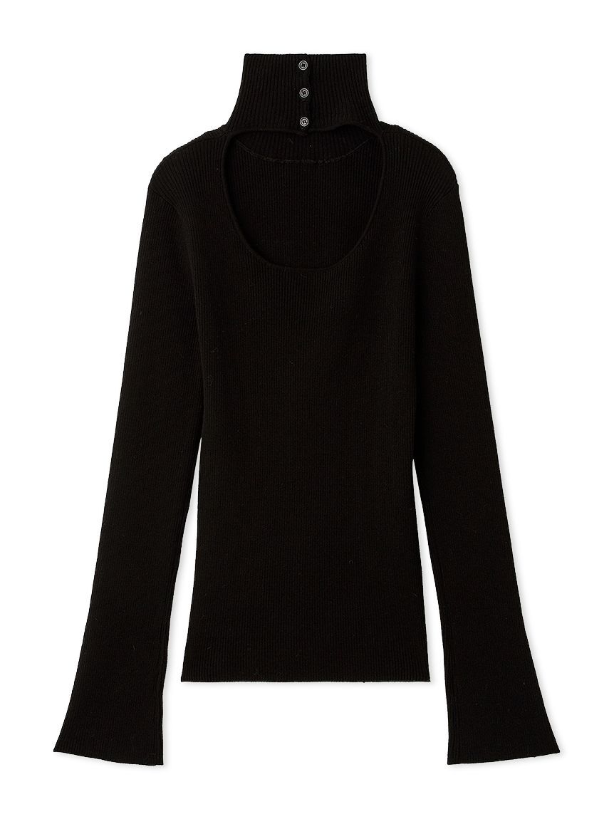 SNIDEL「2wayハイネックプルオーバー」|ニット・セーター|BLK