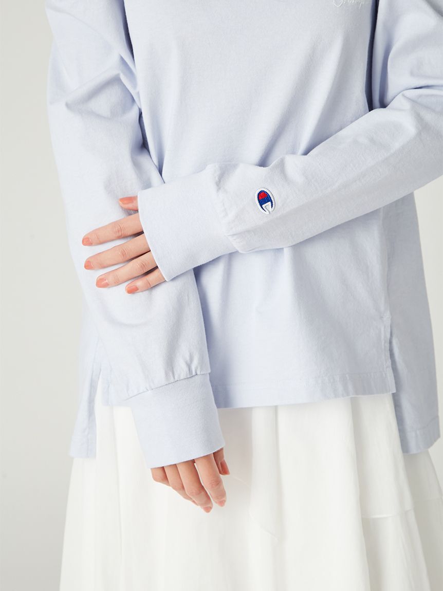 FRAY I.D「【FRAY I.D｜Champion】オフショルロングTシャツ」|Tシャツ・カットソー|