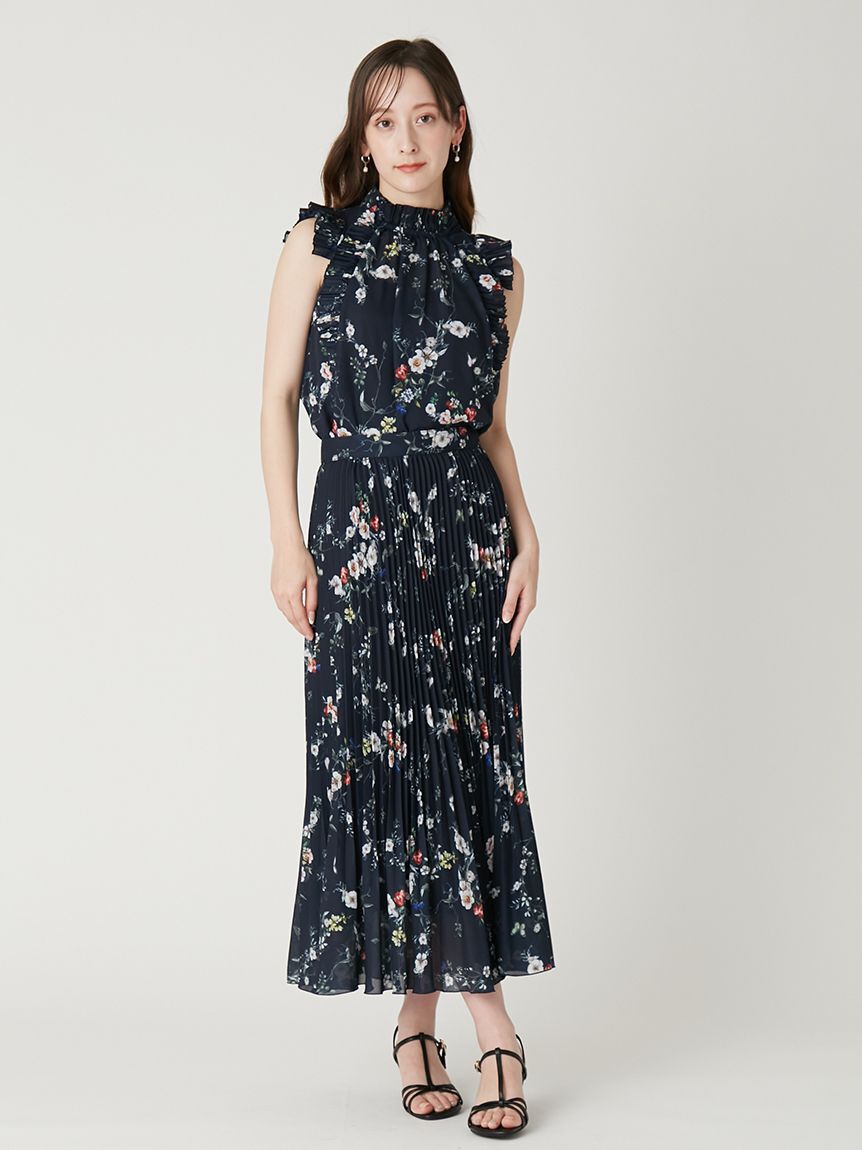 FRAY I.D「フラワープリントギャザーフリルブラウス」|シャツ・ブラウス|