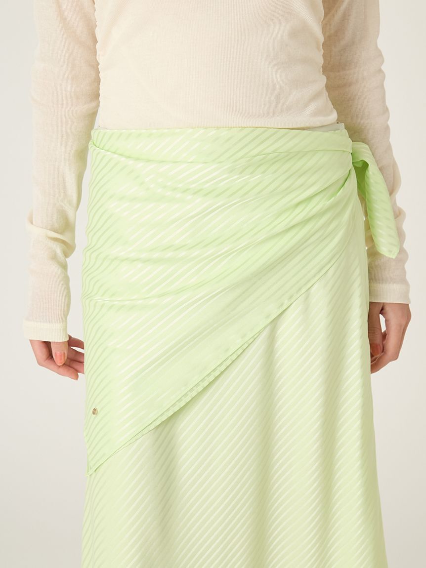 FRAY I.D「スカーフセットサテンナロースカート」|スカート|