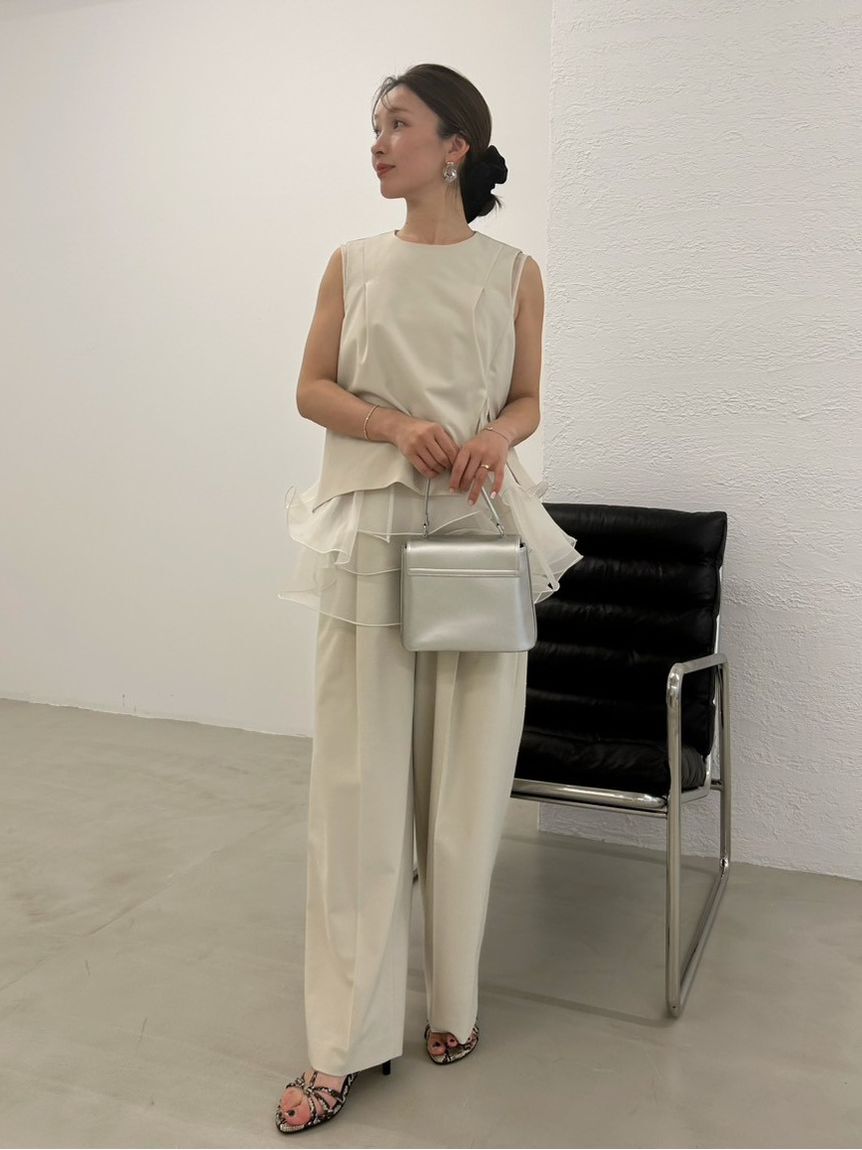 FRAY I.D「【00サイズあり】ラッフルフリルセットアップ／ウォッシャブル・抗ピリング」|ワンピース|