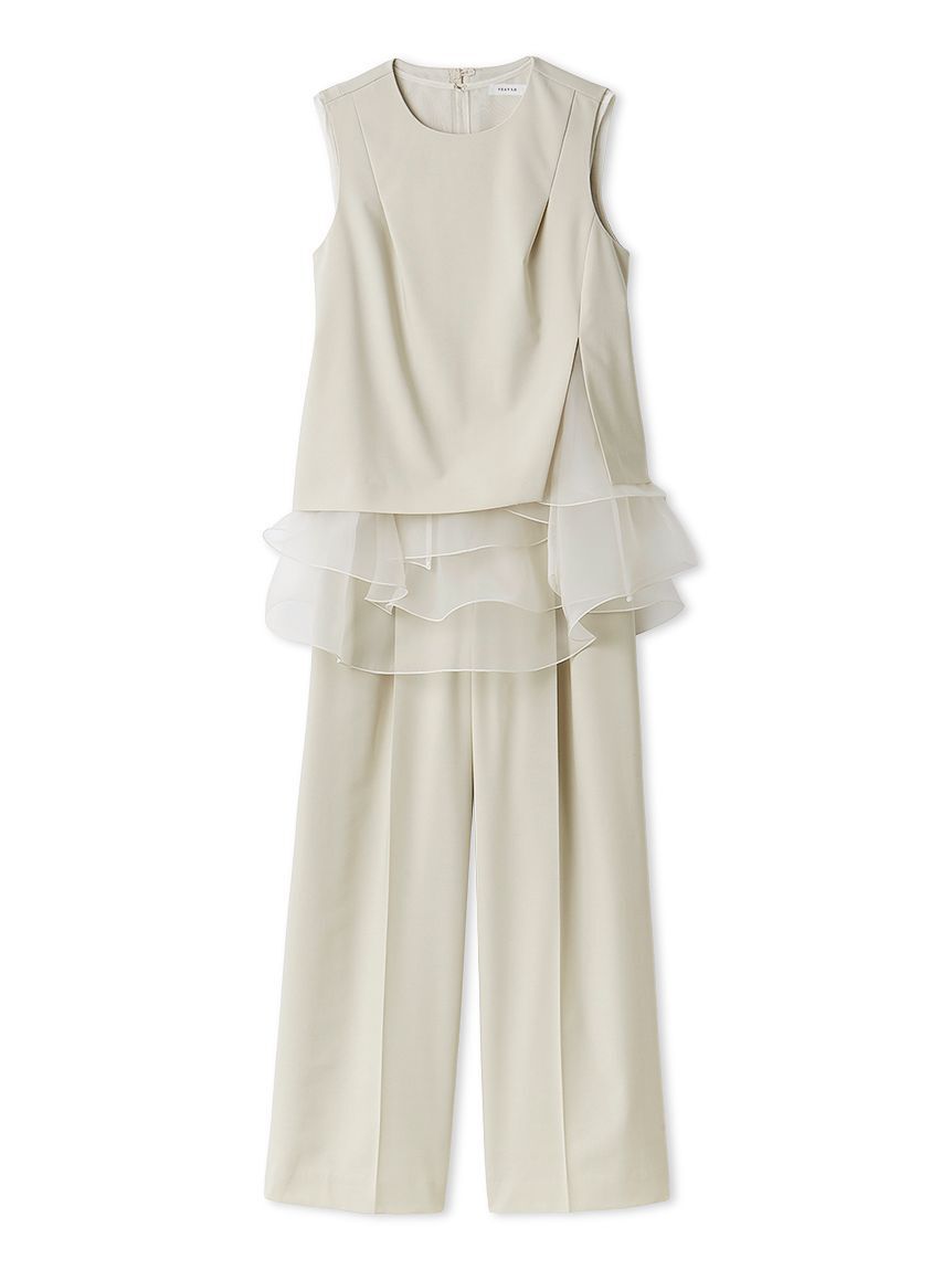 FRAY I.D「【00サイズあり】ラッフルフリルセットアップ／ウォッシャブル・抗ピリング」|ワンピース|