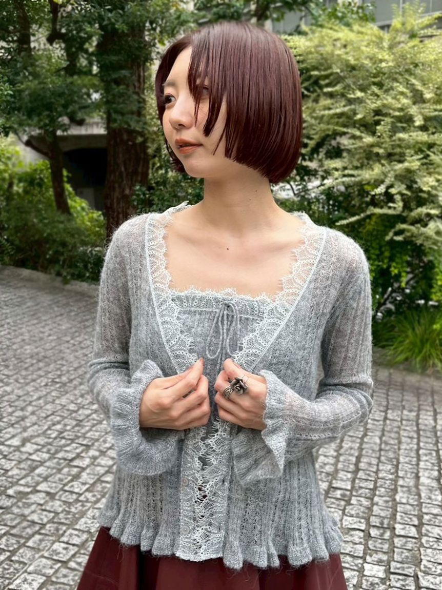 LILY BROWN「レーストリムニットアンサンブル」|その他|GRY