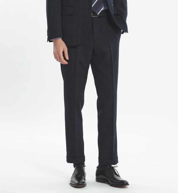 MACKINTOSH PHILOSOPHY「トロッター トラウザーズ#051 ストレッチドビー/ペーン」|スラックス|ネイビーペーン