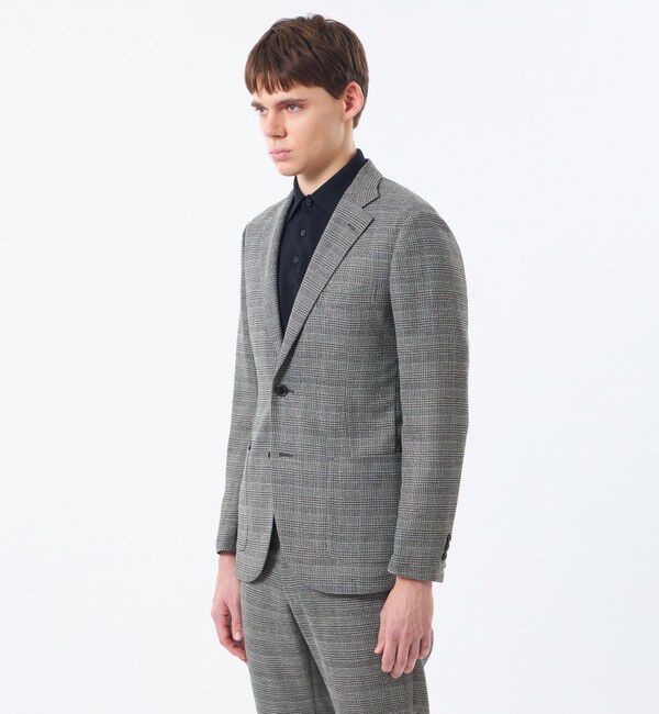 MACKINTOSH PHILOSOPHY「テーラードジャージージャケット グレンチェックカラミ」|テーラードジャケット|