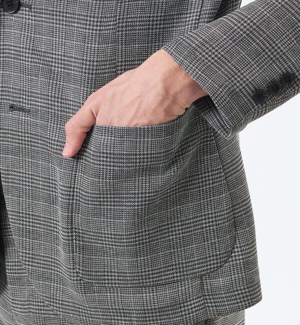 MACKINTOSH PHILOSOPHY「テーラードジャージージャケット グレンチェックカラミ」|テーラードジャケット|