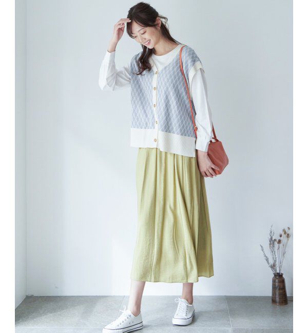 ikka「【2点セット】3WAYニットベストアンサンブル」|ニット・セーター|