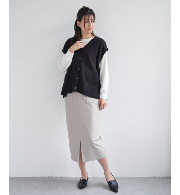 ikka「【2点セット】3WAYニットベストアンサンブル」|ニット・セーター|