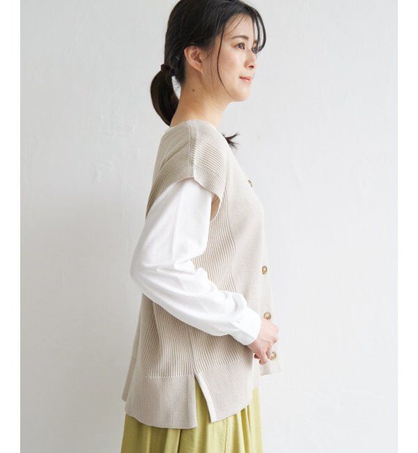ikka「【2点セット】3WAYニットベストアンサンブル」|ニット・セーター|