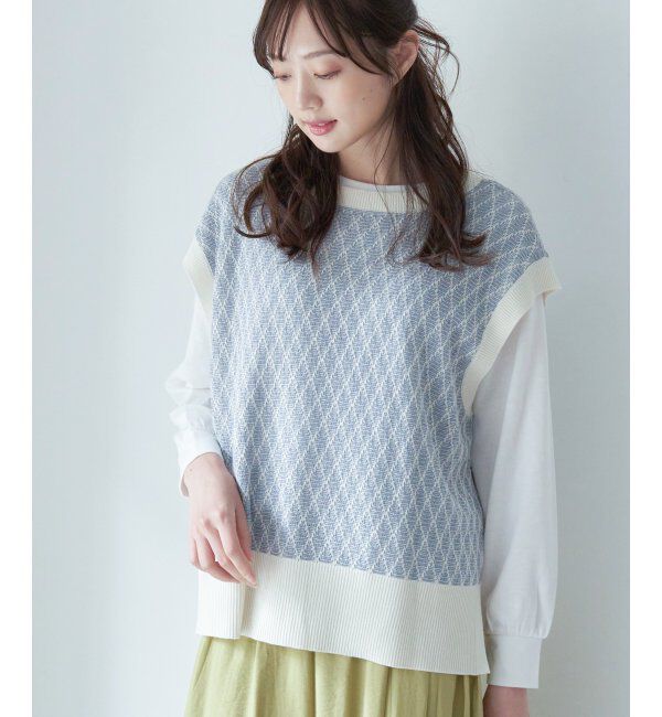 ikka「【2点セット】3WAYニットベストアンサンブル」|ニット・セーター|