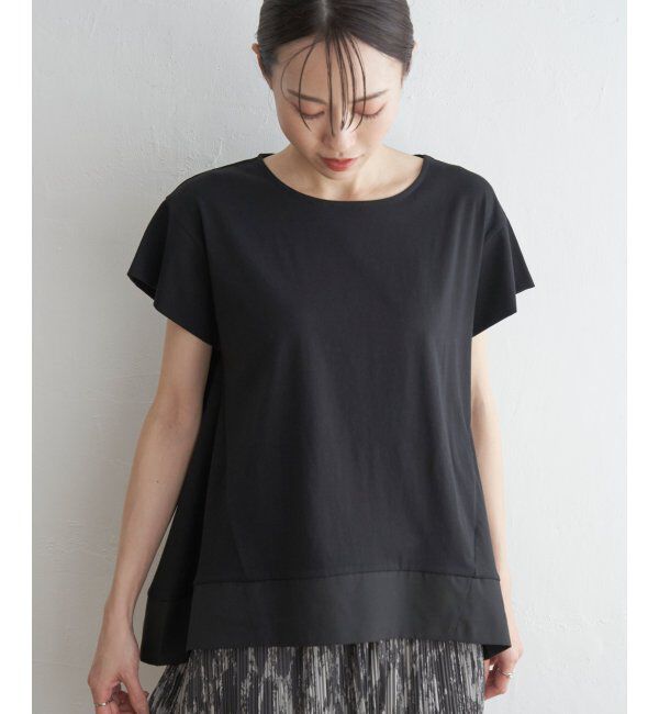 ikka「【親子おそろい】Aライン裾切り替えカットソー」|その他|