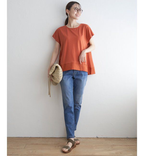 ikka「【親子おそろい】Aライン裾切り替えカットソー」|その他|