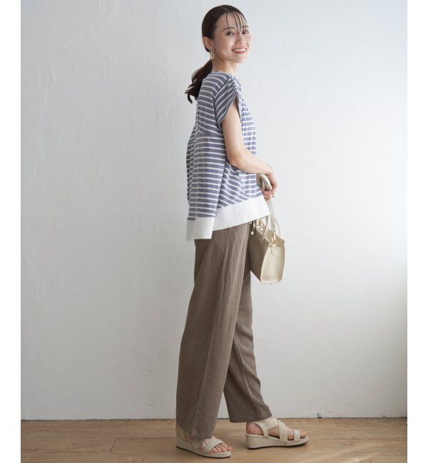 ikka「【親子おそろい】Aライン裾切り替えカットソー」|その他|