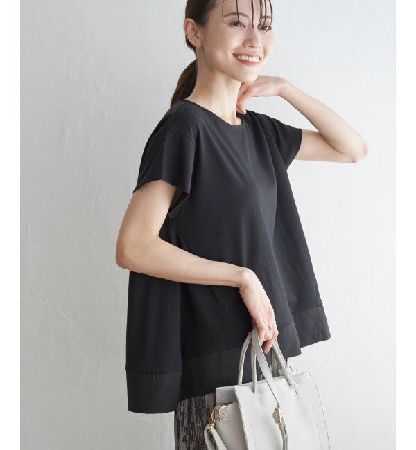 ikka「【親子おそろい】Aライン裾切り替えカットソー」|その他|