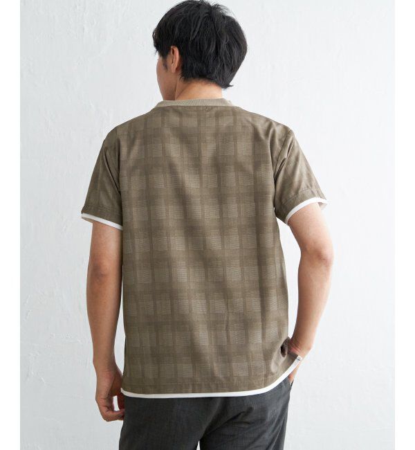 ikka「【セットアップ対応】イージーケアリネンライクシャツＴ」|シャツ・ブラウス|