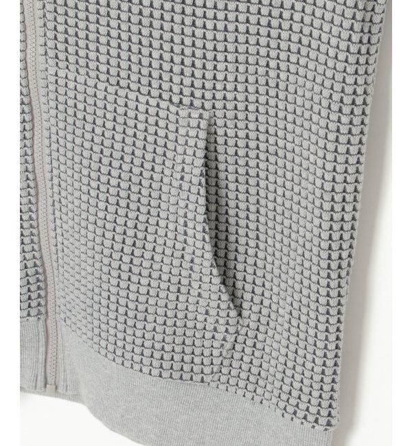 ikka「ビッグワッフルジップパーカー」|カーディガン|