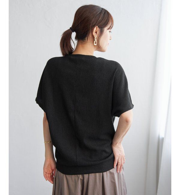 ikka「ジャガードドルマン裾タックプルオーバー」|その他|