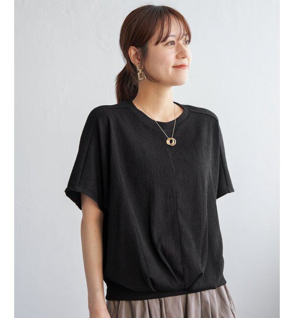 ikka「ジャガードドルマン裾タックプルオーバー」|その他|