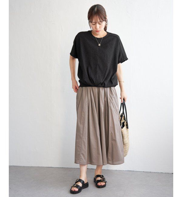 ikka「ジャガードドルマン裾タックプルオーバー」|その他|