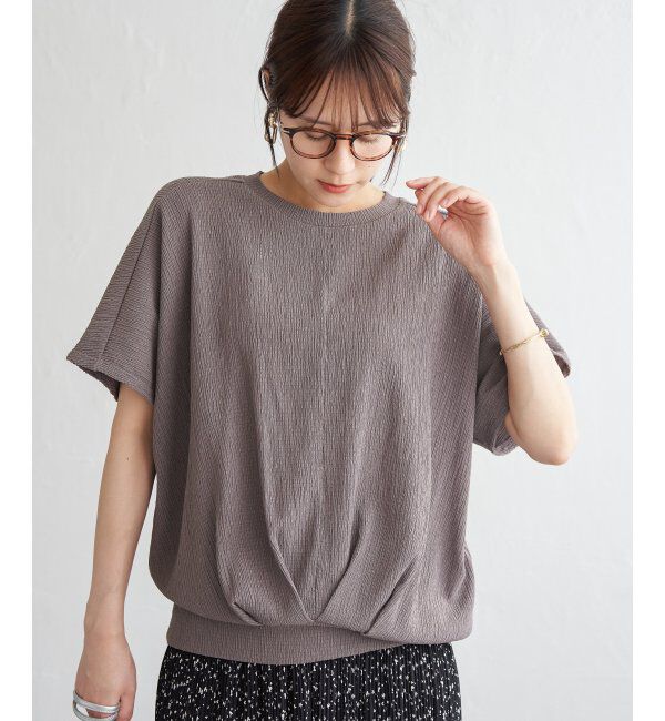 ikka「ジャガードドルマン裾タックプルオーバー」|その他|