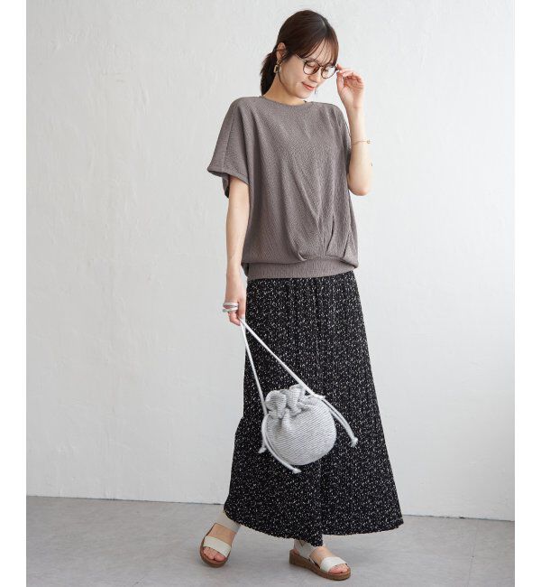 ikka「ジャガードドルマン裾タックプルオーバー」|その他|