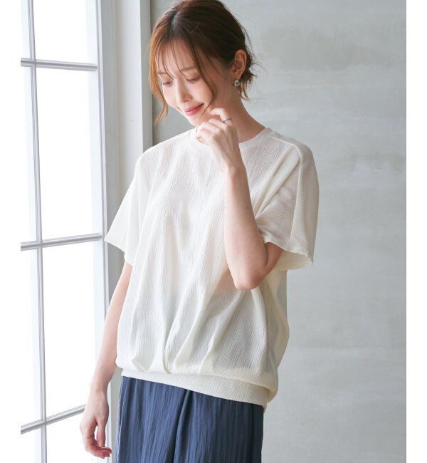 ikka「ジャガードドルマン裾タックプルオーバー」|その他|