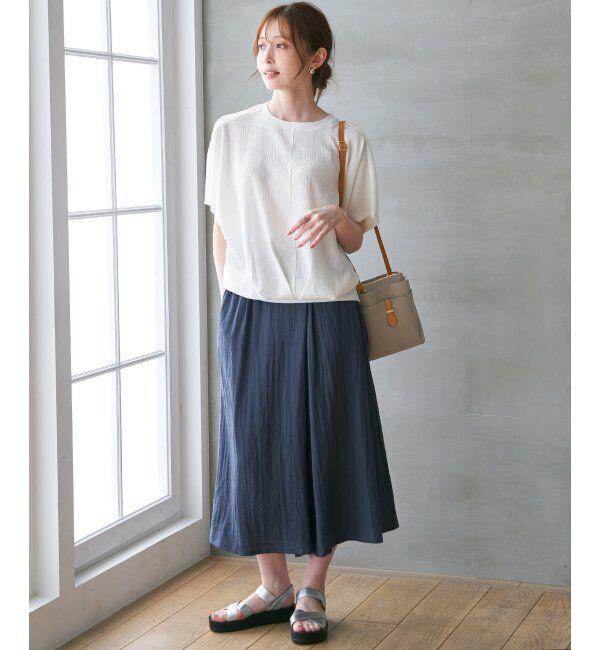 ikka「ジャガードドルマン裾タックプルオーバー」|その他|