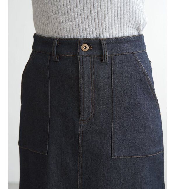 ikka「ボンディングベイカースカート」|スカート|