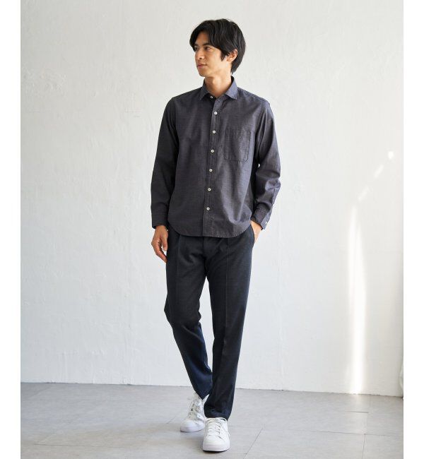 IKKA LOUNGE「デニムライクスイスカラーシャツ」|シャツ・ブラウス|