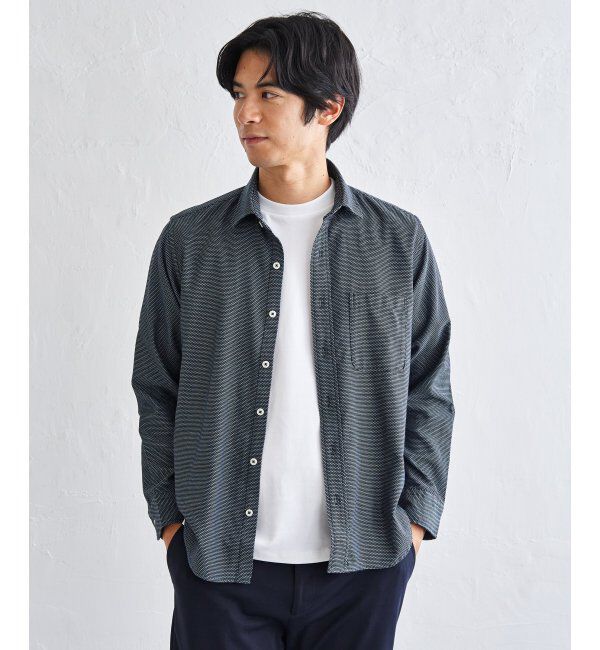 IKKA LOUNGE「デニムライクスイスカラーシャツ」|シャツ・ブラウス|